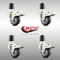 Service Caster 3 Inch 316SS Thermoplastic Rubber Swivel 1-3/4 Inch Stem Caster Set Lock Brake SCC-SS316TTLEX20S314-TPRB-134-4 - alternate 2
